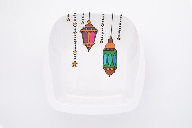 Square Serving Bowl  (Pack of 3 Pcs ) With fork and spoon