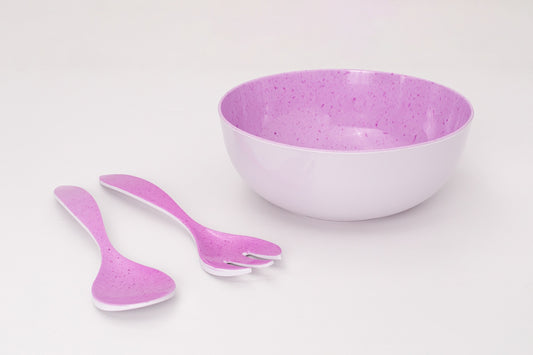 Serving Bowl with Serving Spoon and Fork Set of (  3 Pcs )