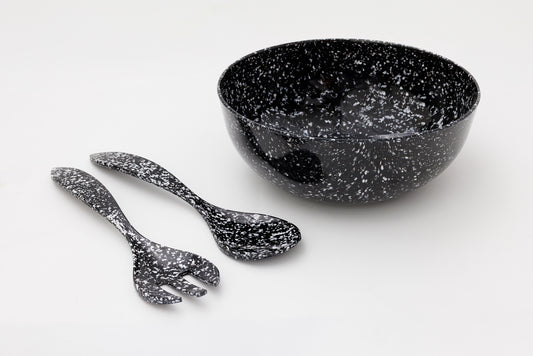 Serving Bowl with Serving Spoon and Fork Set of (  3 Pcs )