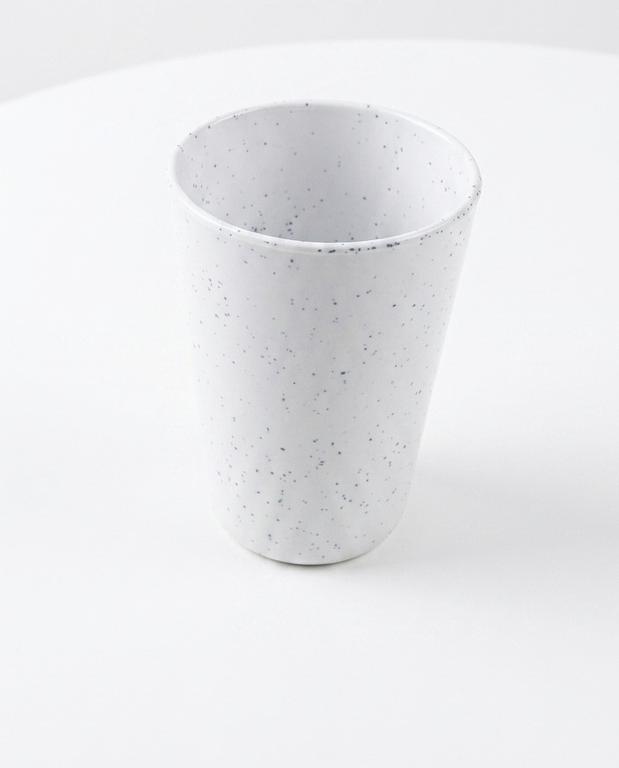 Bright designs Large melamine Cup 13 *9cm White with Dark blue Set of  ( 4 pieces )