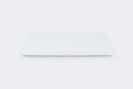 Melamine rectangle tray 40*25 cm  White with Dark blue Set of  (2 pieces )