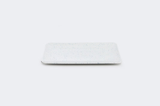 Melamine rectangle tray 30*19 cm  White with Dark blue Set of  (2 pieces )